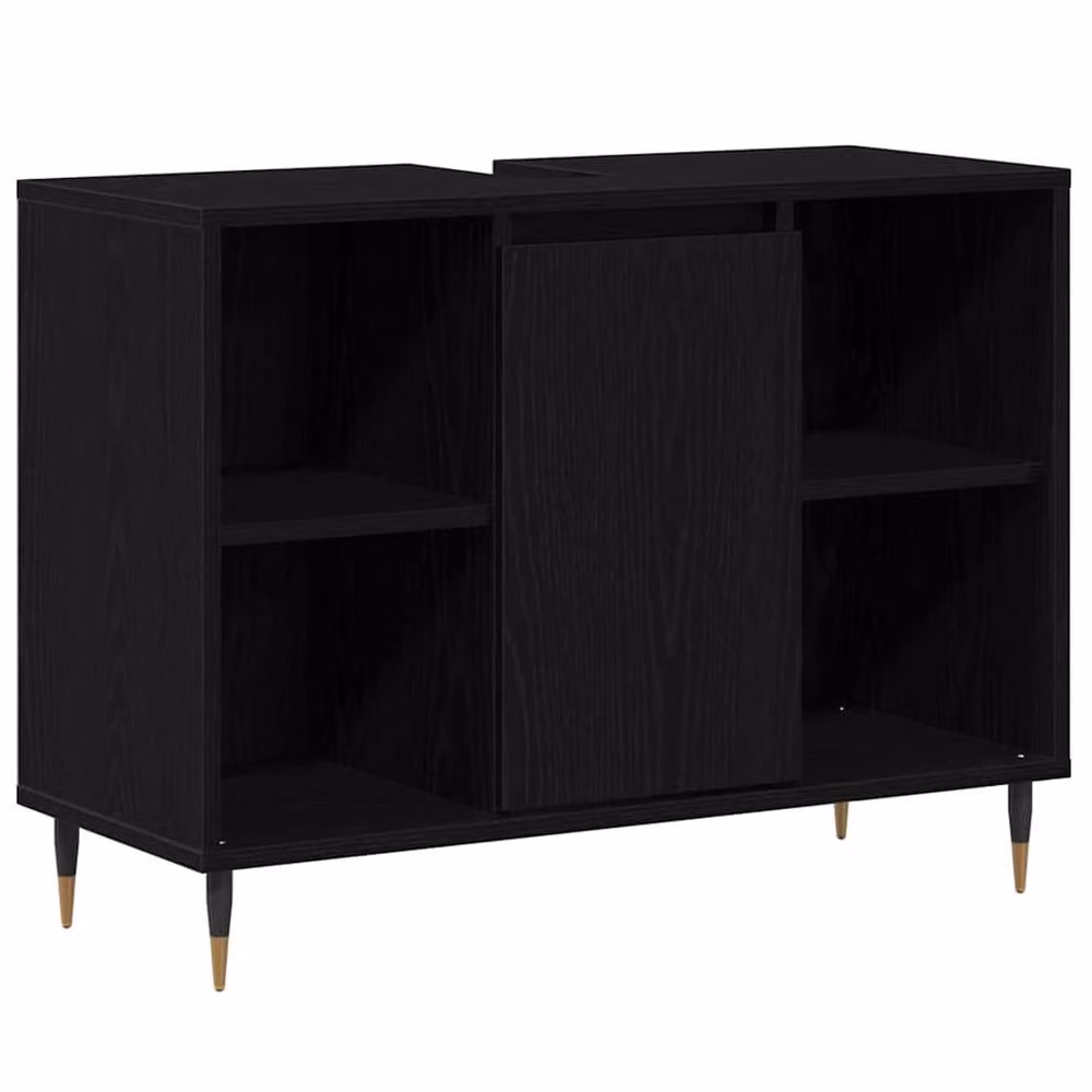 Berkfield Home Black Oak Vanity Unit in Engineered Wood – 2