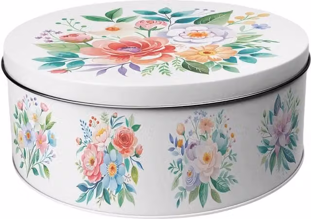 Purely Home Floral Bouquet Small Round Cake Tin, Multicoloured