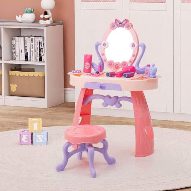 Mattel Barbie Beauty Hairdresser Dressing Table Toy Set in Pink