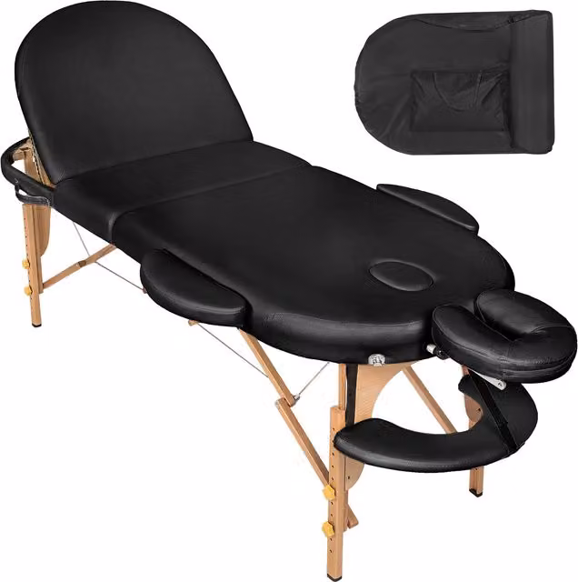 Tectake Sawsan Massage Table in Black