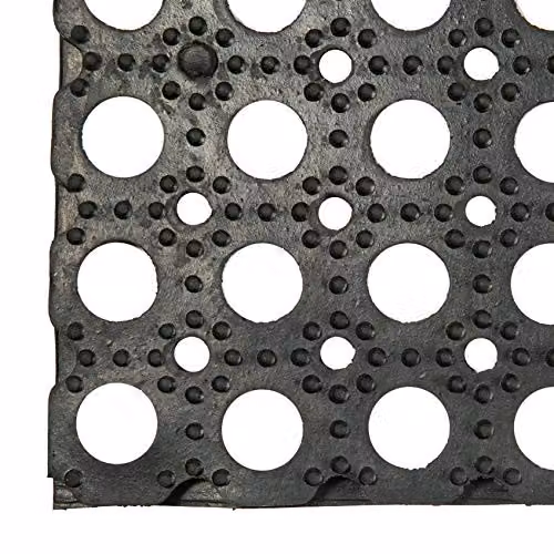 Nicola Spring Heavy Duty Rubber Door Mat, Black, W: 80 cm, D: 60 cm – 6