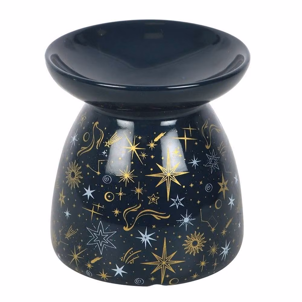 Something Different Starry Night Ceramic Oil Burner in Cobalt Blue, W/D/H: 10.5 x 10.0 x 10.0 cm – 2