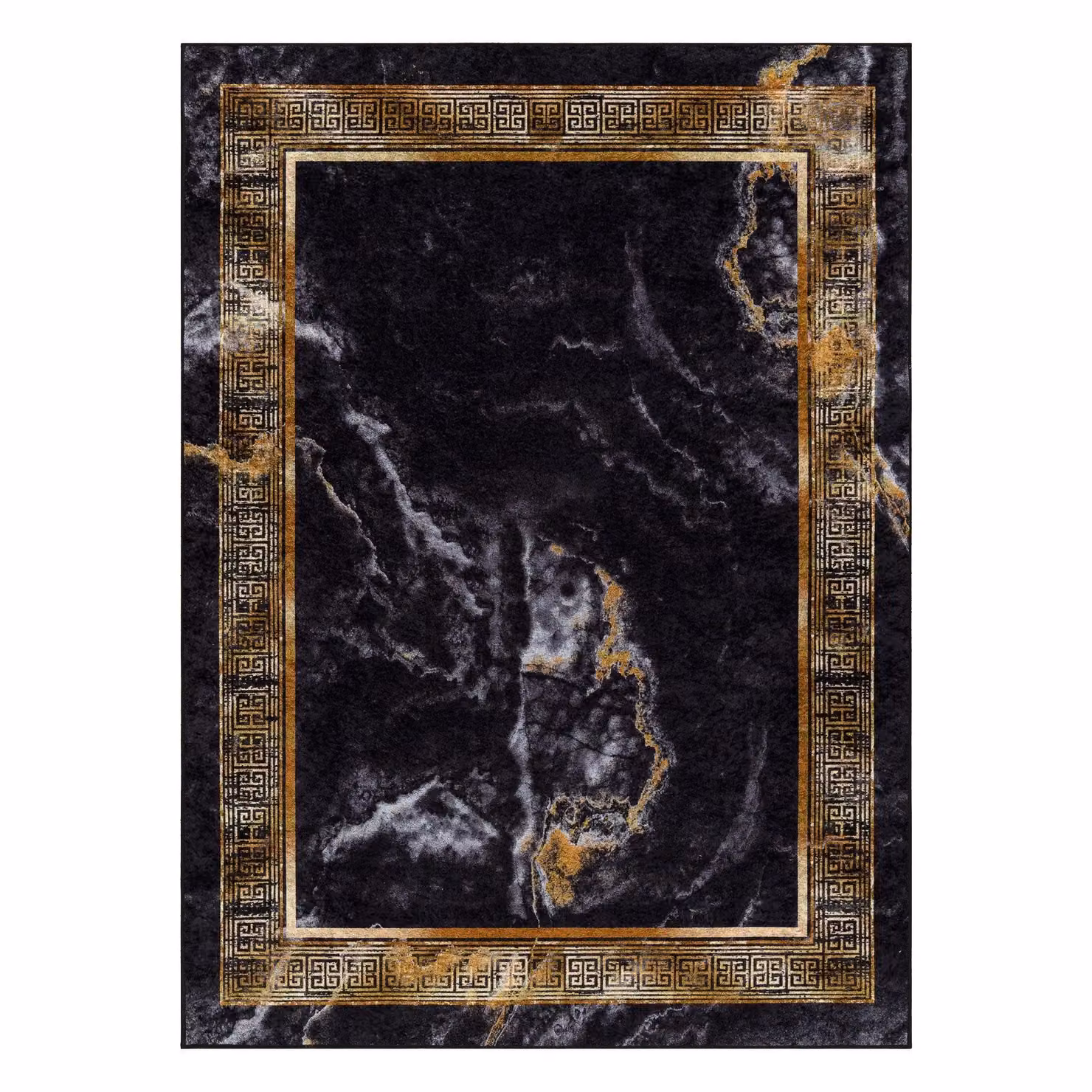 RugsX Miro Modern Black Rectangular Polyester Rug, W: 80 cm, L: 150 cm – 3
