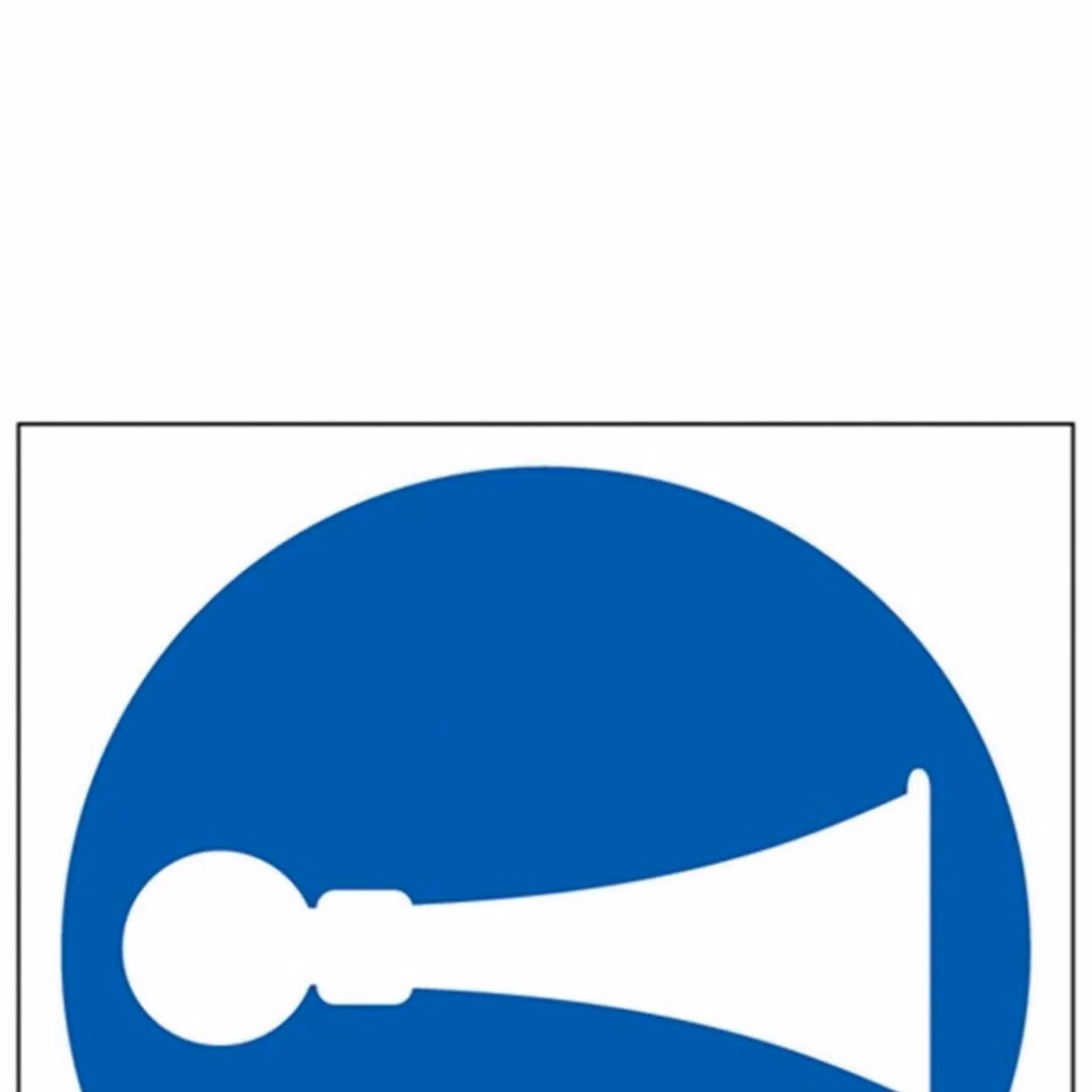 Scan Sound Horn Multicolour PVC Sign W: 20 cm, H: 30 cm – 2