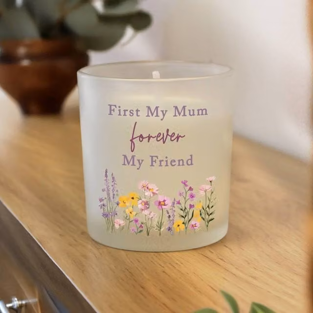 Personalised Memento Company Women's Personalised Wild Flower Jar Candle in White