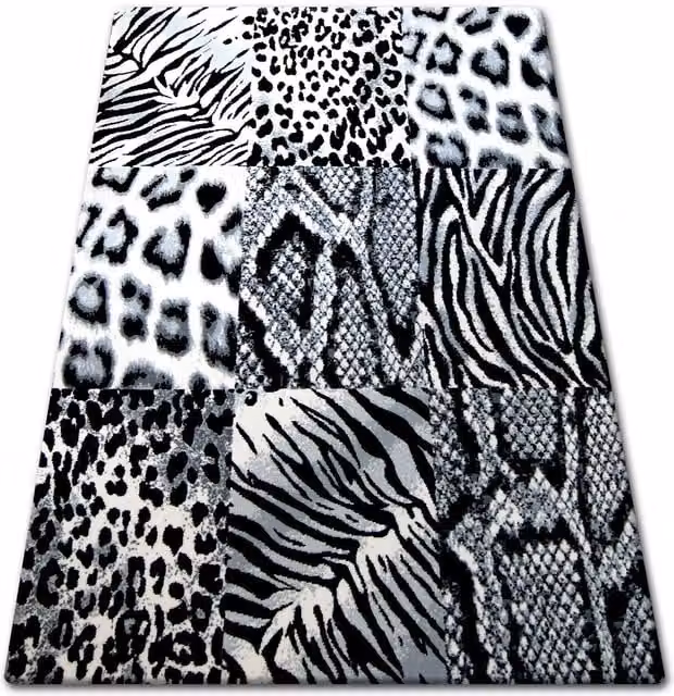 RugsX Flash Grey Rectangular Polypropylene Rug, W: 160 cm, L: 225 cm