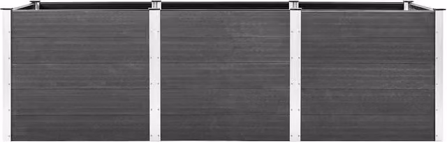 Berkfield Home Garden Grey WPC Raised Bed W/D/H: 300 x 100 x 91 cm