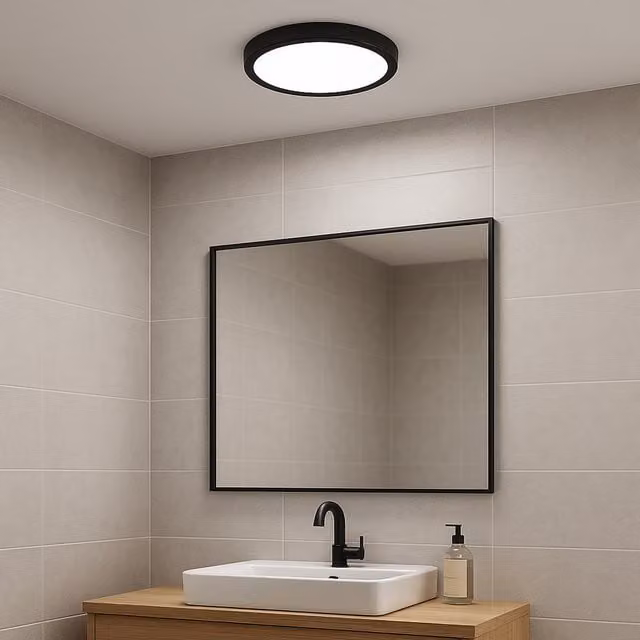 Eglo Fueva 6-Z Smart Control RGBW LED Ceiling Light, Black, Diameter: 27.8 cm