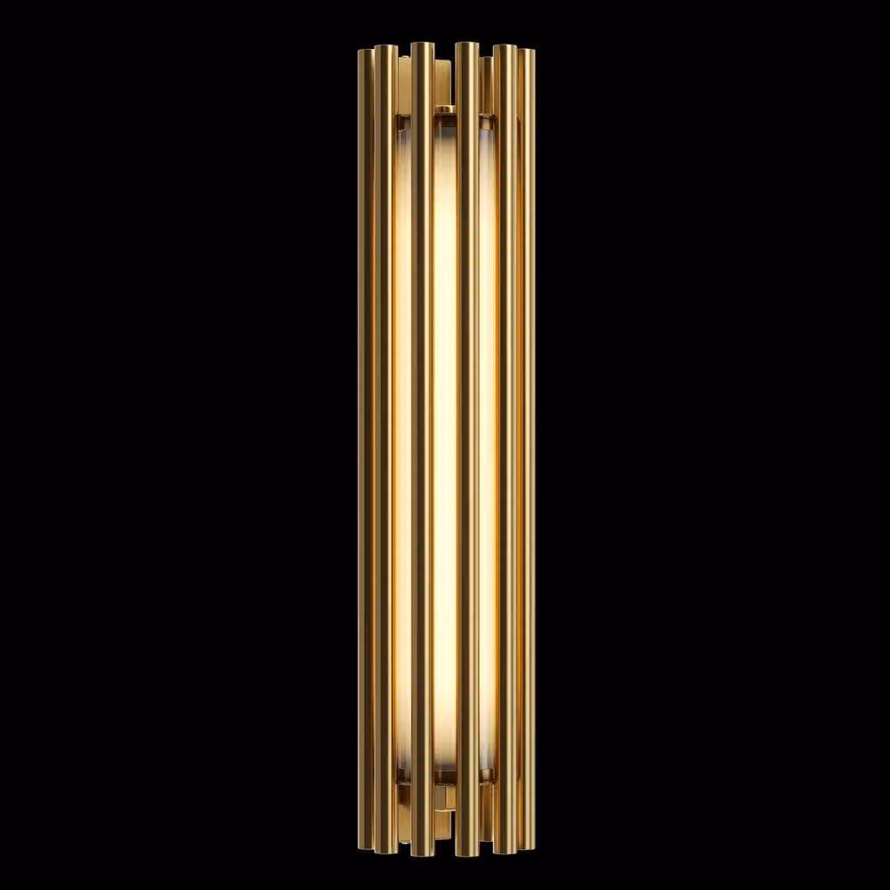 Maytoni Sonata Modern Integrated LED Wall Lamp in Gold/Brass with 3000K Warm White Light – 2