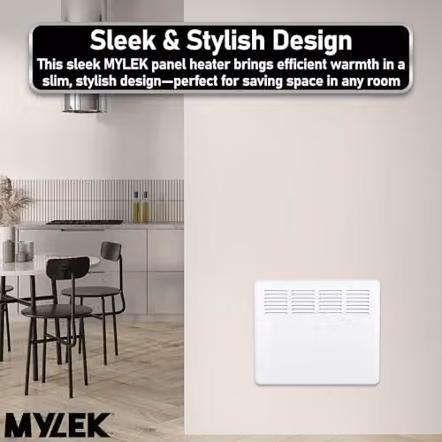 MYLEK 1000W Smart WiFi Electric Panel Convector Heater, White, Wall Mounted or Freestanding, W: 51 cm – 3