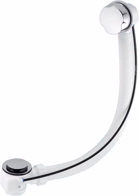 McAlpine Polished Stainless Steel Pop-Up Bath Waste and Overflow in Silver