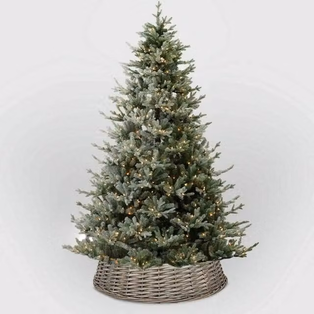 FLAVORA Grey Medium Christmas Tree Skirt