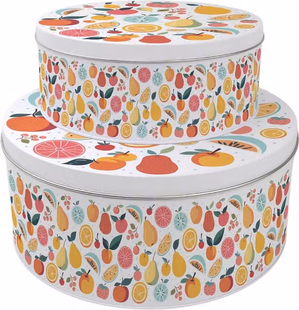 Purely Home Multicoloured Round Cake Tin Set