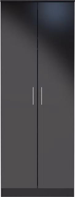 Ready Assembled 2 U Cornwall 2 Door Wardrobe in Black – 1