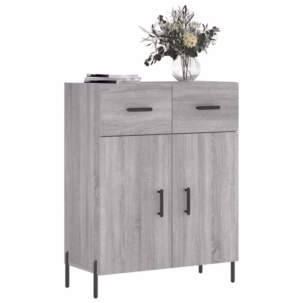 Berkfield Home Modern Grey Sonoma Sideboard, W/D/H: 69.5 x 34 x 90 cm – 2