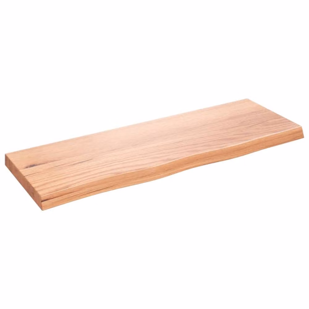 Berkfield Home Rustic Oak Wall Shelf, Light Brown, W: 80 cm, D: 30 cm, H: 2-4 cm