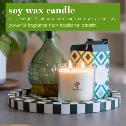 Nicola Spring Sage Retreat Soy Wax Scented Candle, 400g, Spicy Fragrance with Double Wick and 45 Hour Burn Time – 3