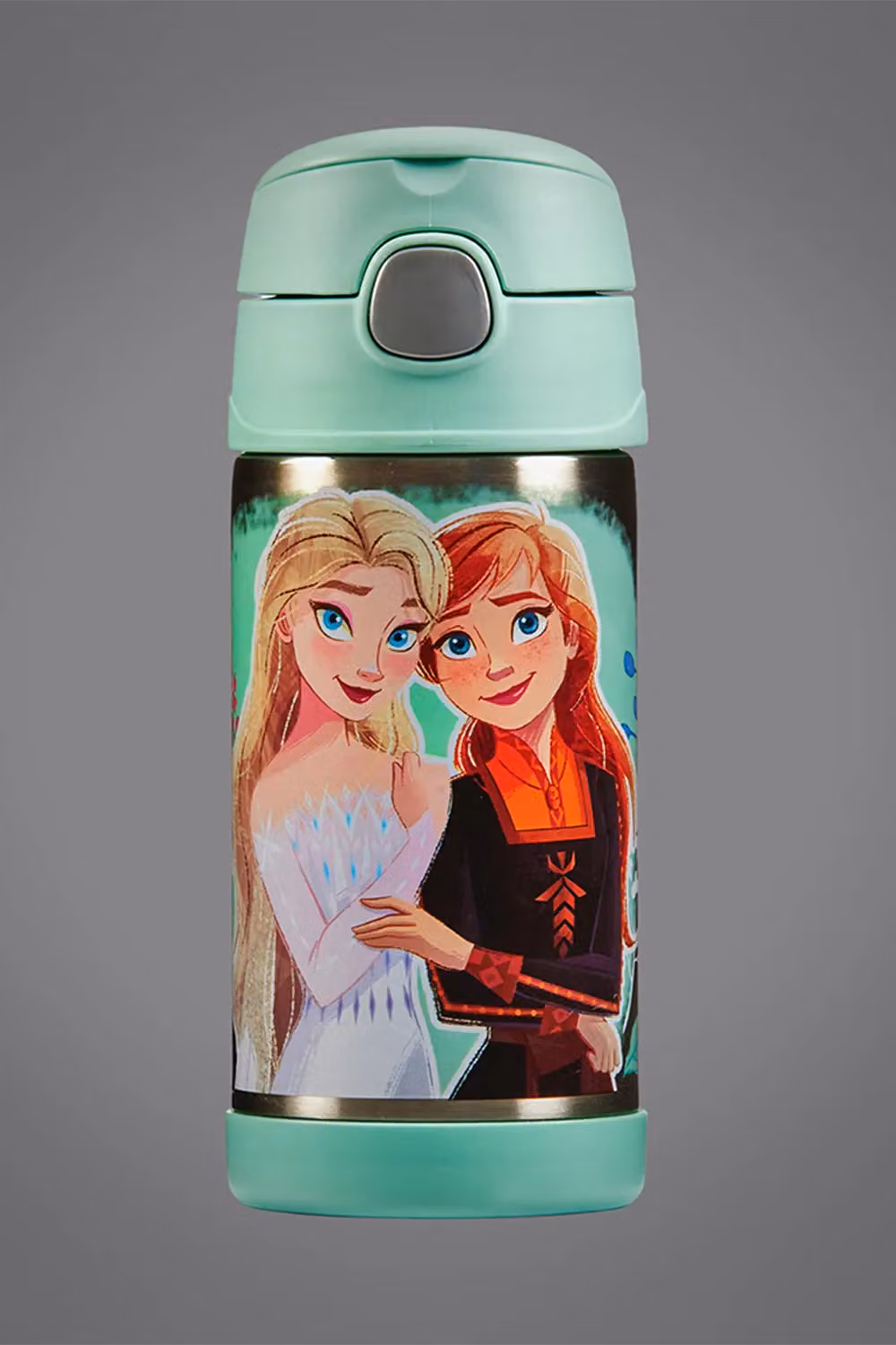 Thermos Disney Frozen FUNtainer Stainless Steel Kids Straw Bottle, Multicolour, 355ml – 7