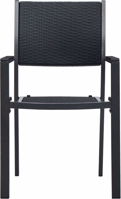 Berkfield Home Set of 2 Durable Black Plastic Rattan Look Garden Chairs – 1