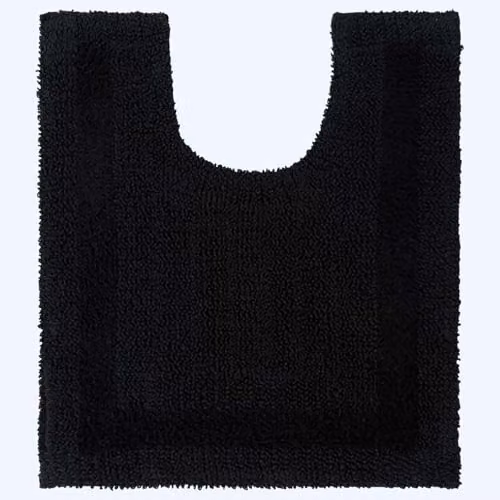 Homescapes Luxury 2 Piece Cotton Bath Mat and Pedestal Mat Set, Black, 1600GSM – 7