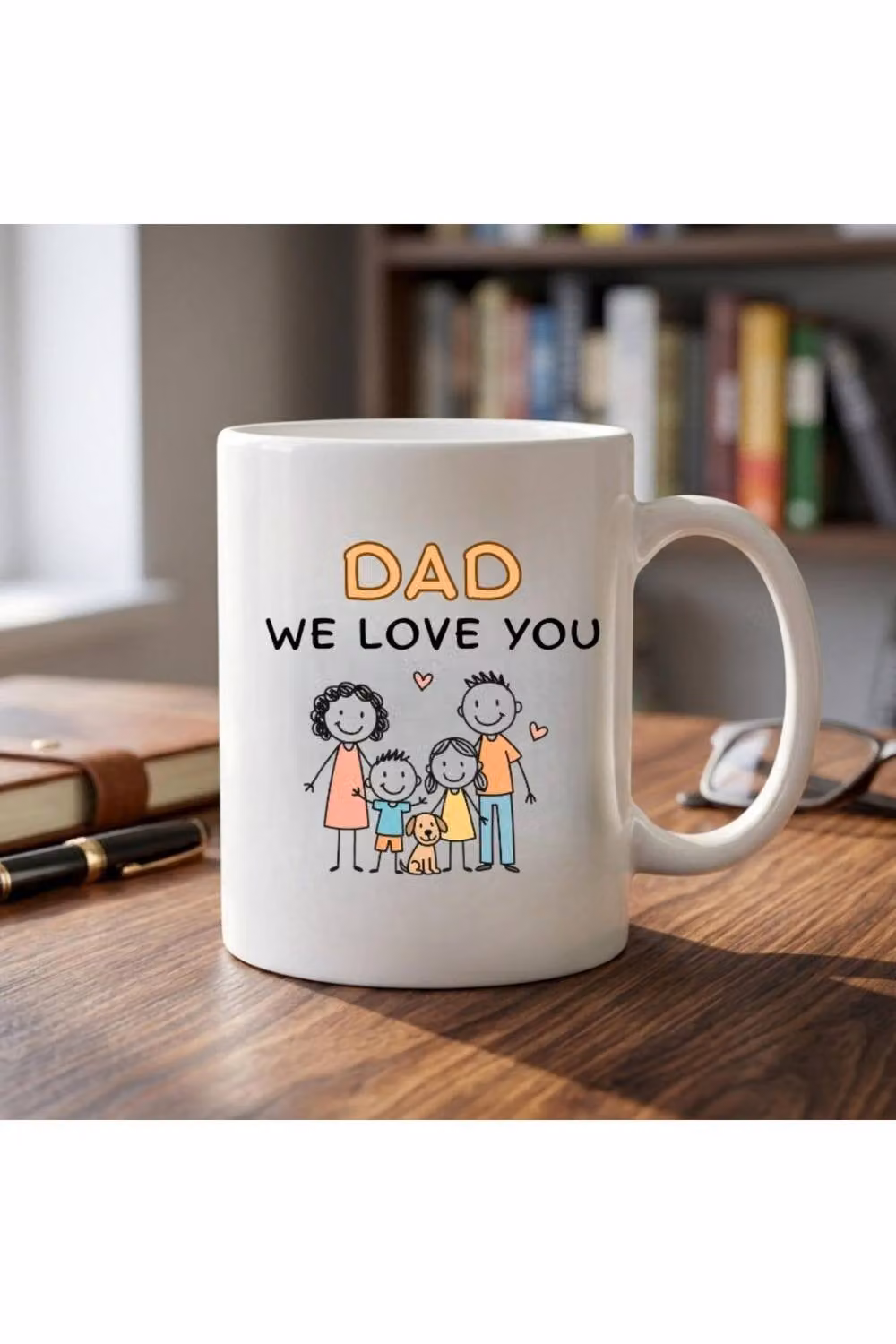 Dyzi Dad We Love You Ceramic Coffee Mug in White – 3