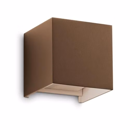Netlighting Atom 2 Light Modern LED Outdoor Up Down Wall Lamp in Brown, 1050Lm, 3000K, IP54