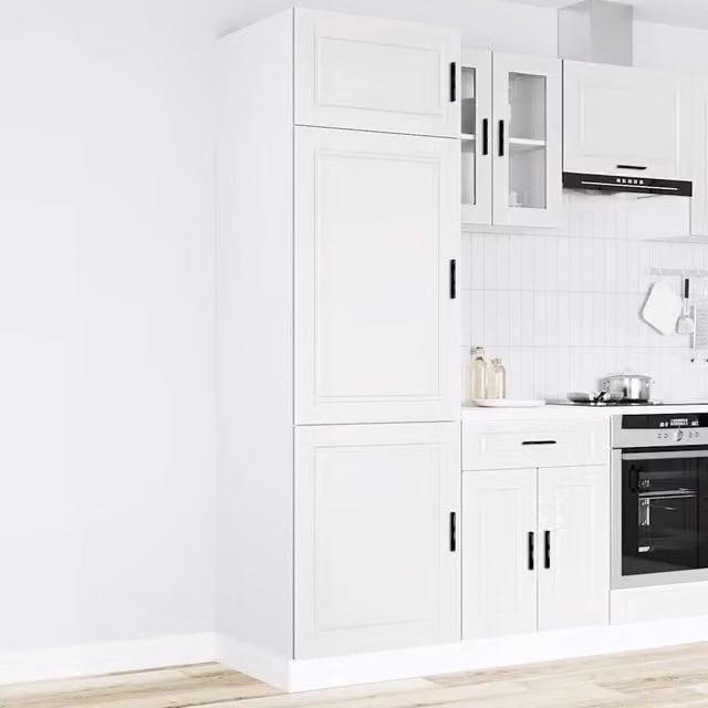 Berkfield Home Porto White Matt MDF Kitchen Wall Unit with Hinged Doors