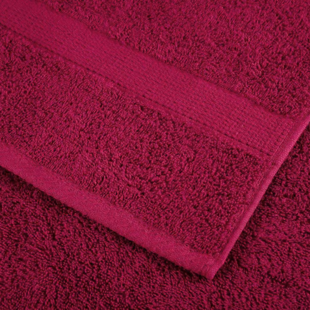Berkfield Home SOLUND Premium Cotton Terry Bath Towels, 10 Piece Set, Bordeaux Red, W: 100 cm, L: 150 cm, 600gsm – 4