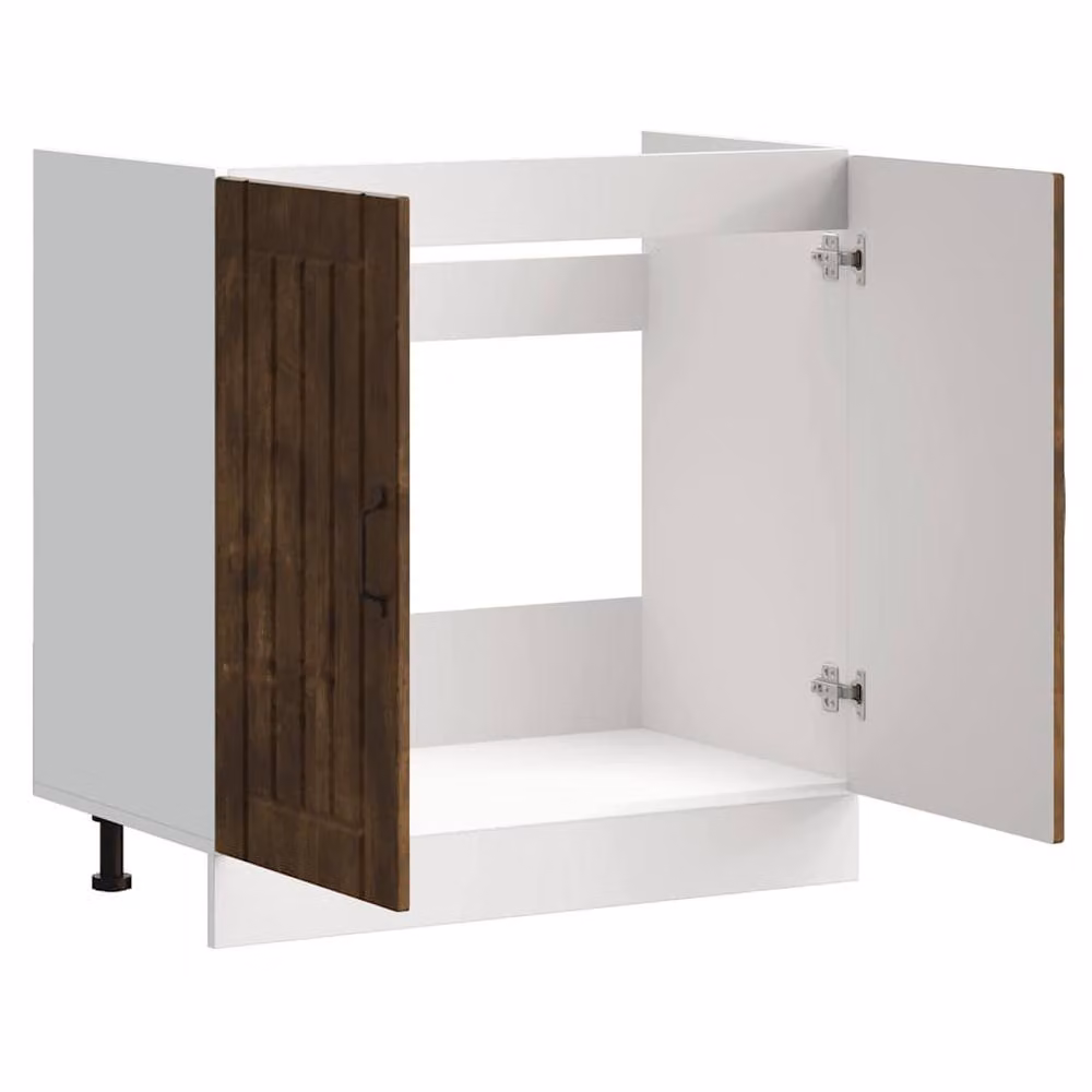 Berkfield Home Lucca Smoked Oak Sink Base Cabinet in Brown – 3