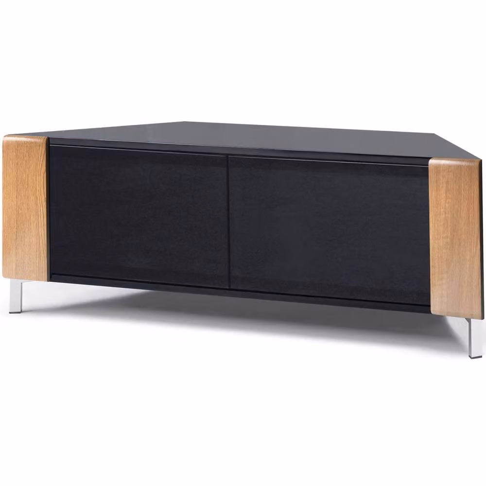 MDA Designs CORVUS Corner Black Oak TV Stand for Flat Screen TVs up to 50 inches, W: 120 cm, D: 45 cm, H: 48 cm – 4
