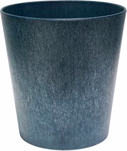 Ivyline Pula Stone Planter Tub in Blue, H: 25 cm, D: 24 cm