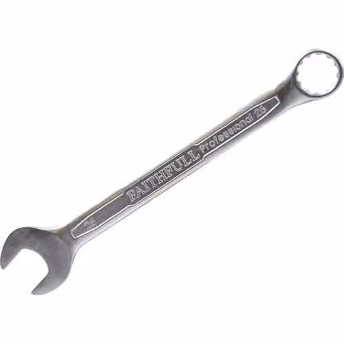 Faithfull 26mm Combination Spanner in Silver Chrome Vanadium with Satin Finish