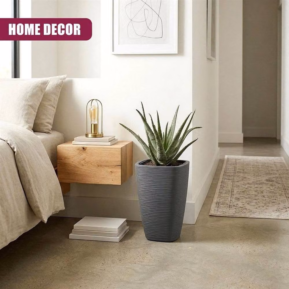 EONLION Weather Resistant Outdoor Planter in Dark Grey – 4