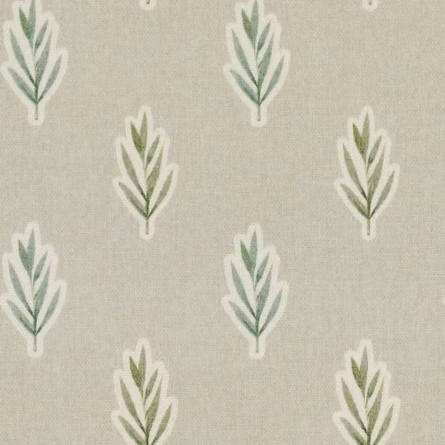 Ante Decor Hidcote Floral Cotton Fabric in Ecru, Beige and Green