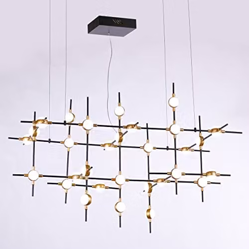 Netlighting Provenza Modern Dimmable Integrated LED Pendant Ceiling Light, Black, 3000K – 2
