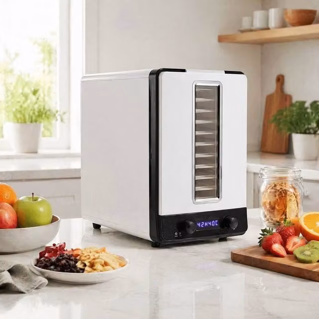 STILVORA Food Dehydrator with 11 Trays and Digital Timer Display in White – 1