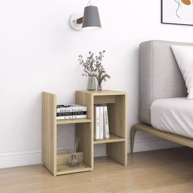Berkfield Home Elegant Bedside Cabinets, 2 Piece Set, Sonoma Oak, Light Brown, W: 50 cm, D: 30 cm, H: 51.5 cm