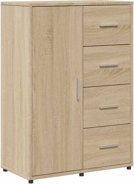Berkfield Home Sonoma Oak Sideboard in Beige, W/D/H: 60 x 31 x 84 cm