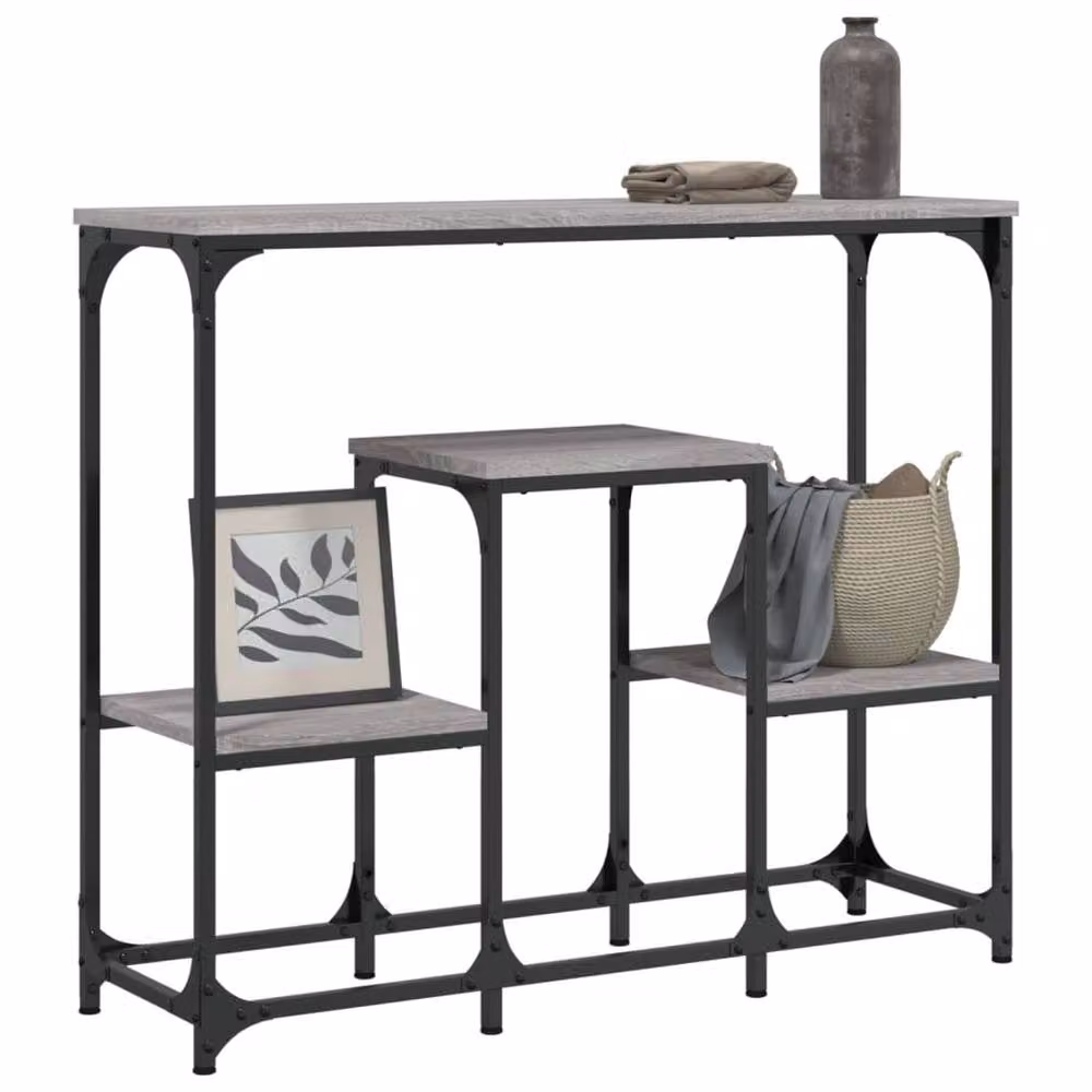 Berkfield Home Grey Sonoma Console Table, W: 89.5 cm, D: 28 cm, H: 76 cm – 3