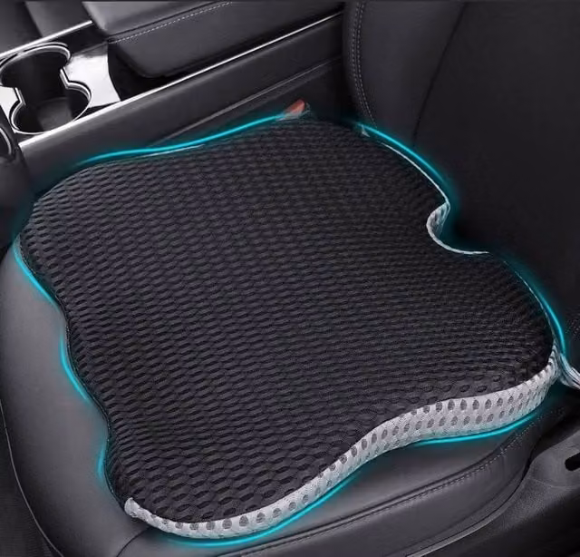 NESTLUNE Non-Slip Memory Foam Thick Car Front Seat Cushion in Black, W: 100 cm x L: 190 cm