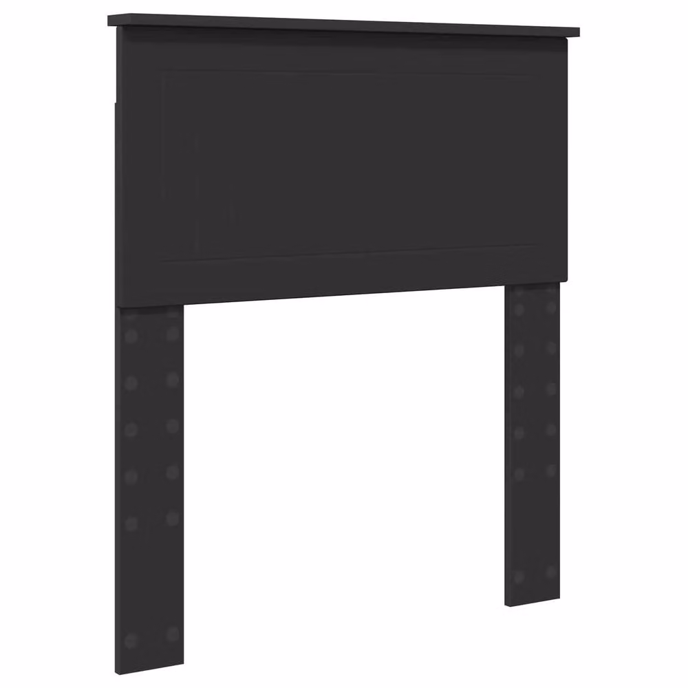 Berkfield Home Modern Bed Frame with Headboard in Black, W/D/H: 75 x 190 x 75 cm – 3