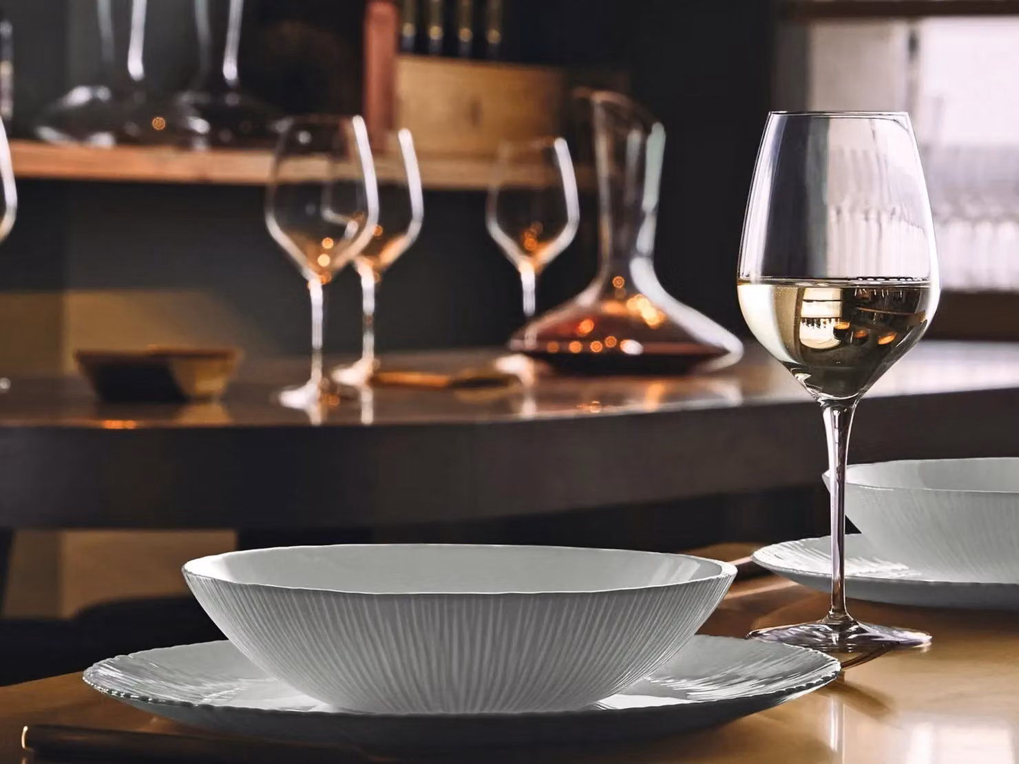 Bormioli Rocco Coconut 18-Piece Opal Glass Dinner Service Set in White – 2