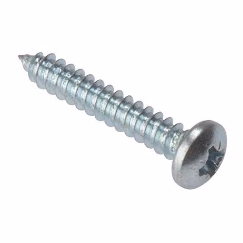 Forgefix Pozidriv Pan Head Self Tapping Screws, Silver, Box of 200