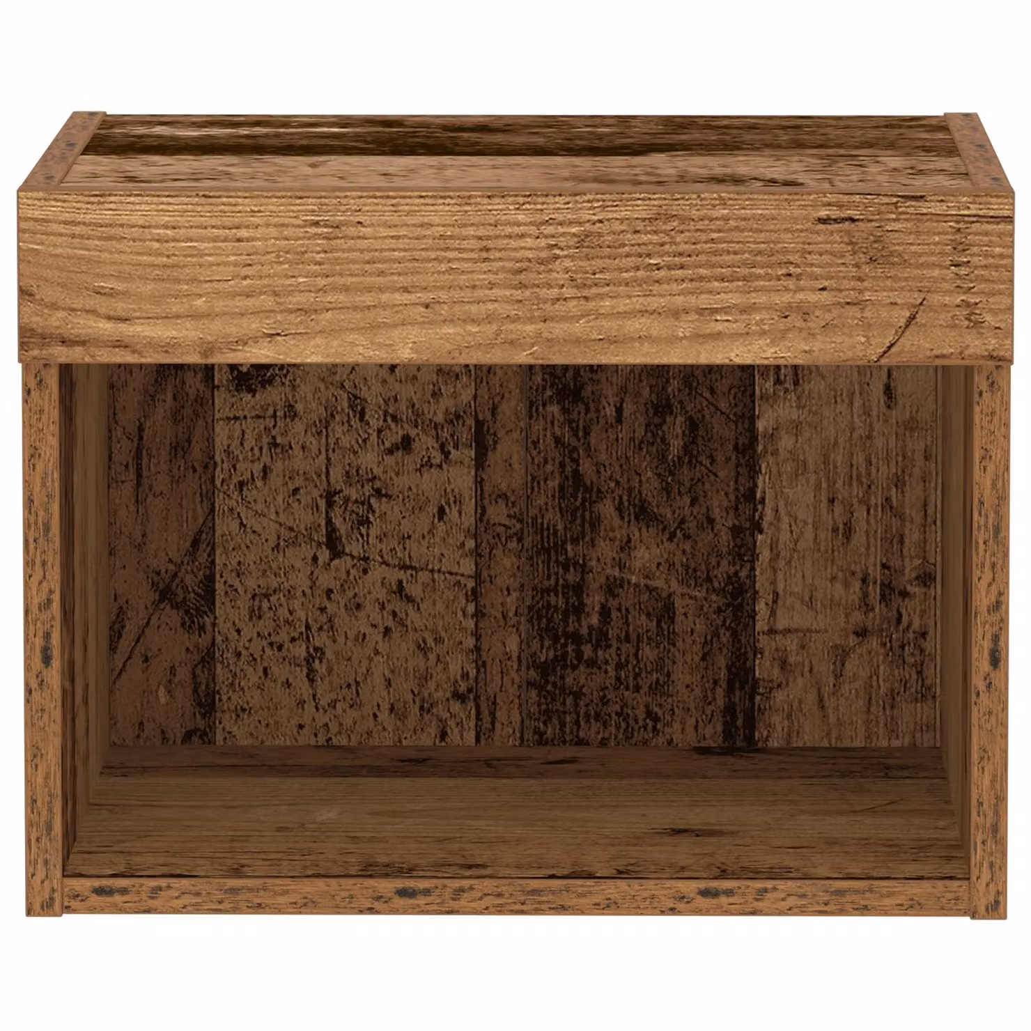 Berkfield Home Wall Mounted Rustic Wood Cabinet with Integrated LED Lights in Brown, W: 40 cm, D: 30 cm, H: 30 cm – 3