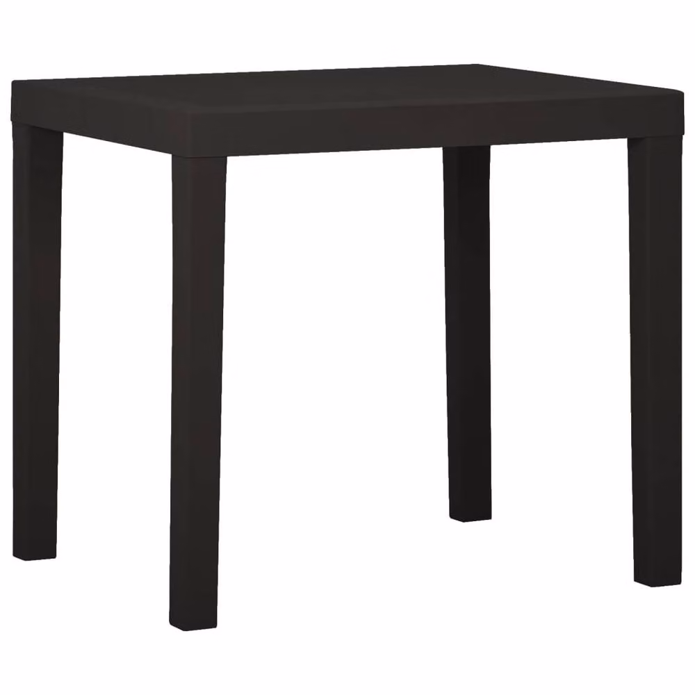 Berkfield Home Garden Table in Anthracite and Black Plastic, W/D/H: 79 x 65 x 72 cm – 2
