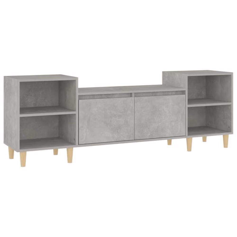 Berkfield Home Modern TV Cabinet in Concrete Grey, W/D/H: 160 x 35 x 55 cm – 2