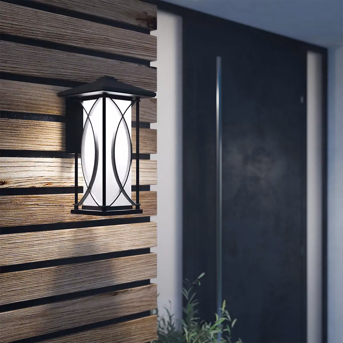 Netlighting Kichler Ashbern Outdoor 1 Light Wall Lantern in Textured Black – 3