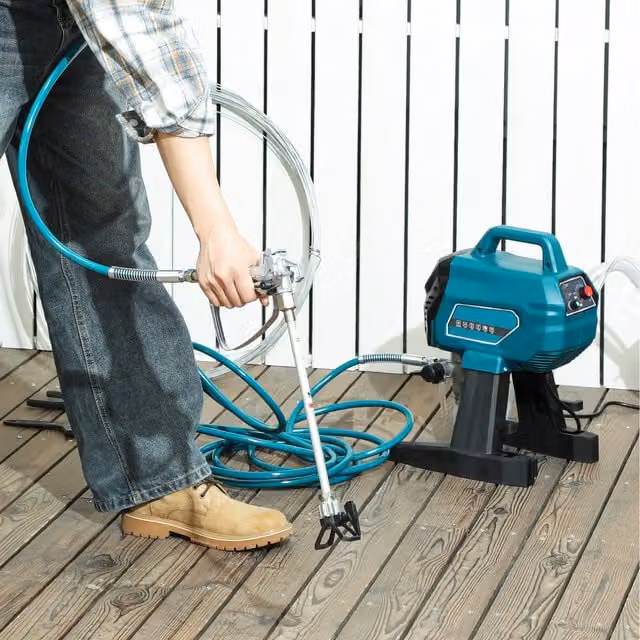 HOMCOM Airless Wall Paint Sprayer in Blue