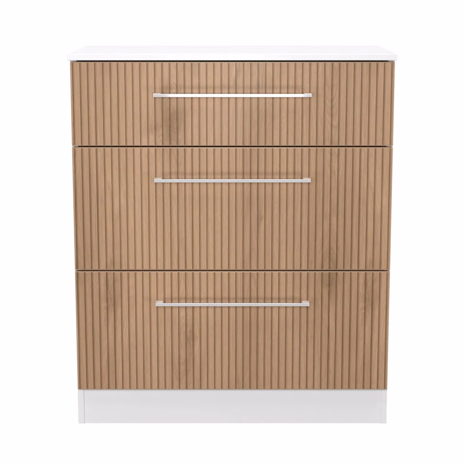 Ready Assembled 2 U Gloucester 3 Drawer Deep Chest in White – 2