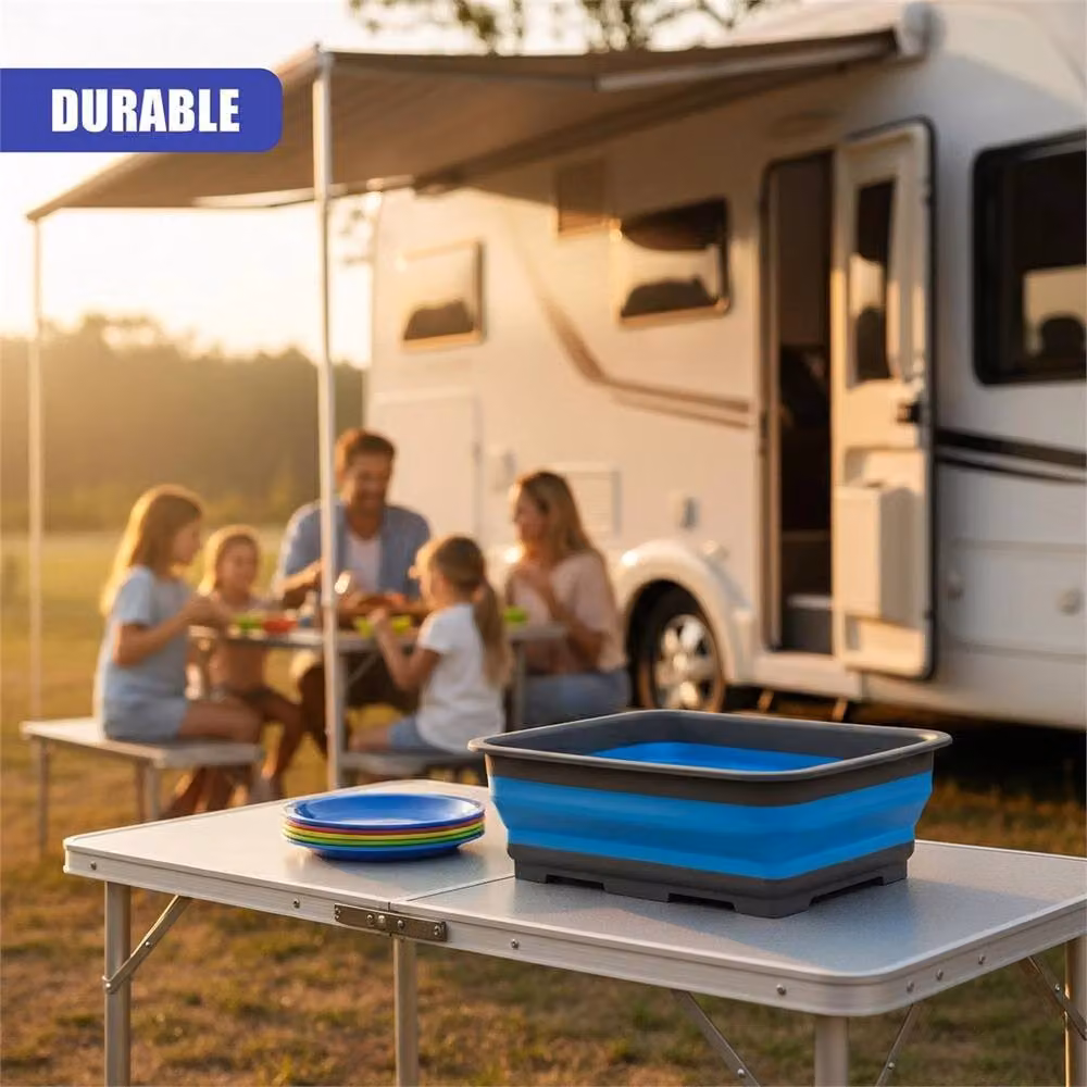 Nordara Collapsible Rectangular Washing Up Bowl in Blue – 4